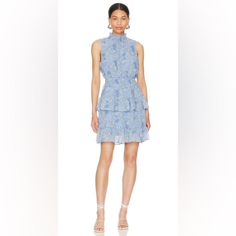 Bcbgeneration Smocked Neck Ruffle Mini Dress - image 1